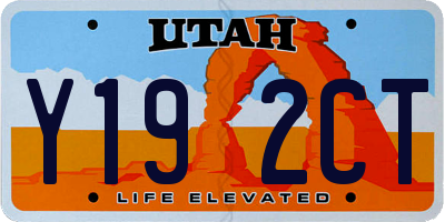 UT license plate Y192CT