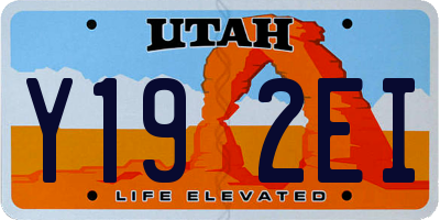 UT license plate Y192EI