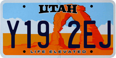 UT license plate Y192EJ