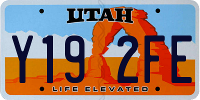 UT license plate Y192FE