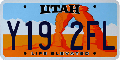 UT license plate Y192FL