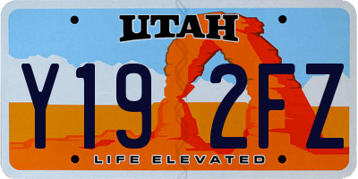 UT license plate Y192FZ
