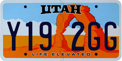 UT license plate Y192GG
