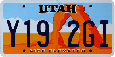 UT license plate Y192GI
