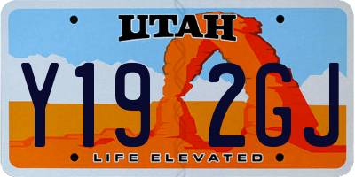 UT license plate Y192GJ
