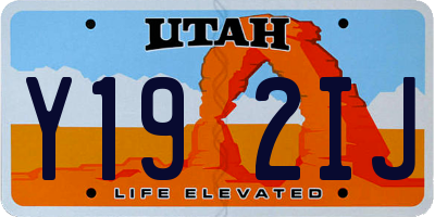UT license plate Y192IJ