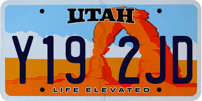 UT license plate Y192JD