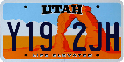 UT license plate Y192JH