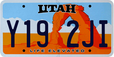 UT license plate Y192JI