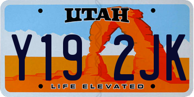 UT license plate Y192JK
