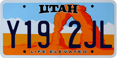 UT license plate Y192JL