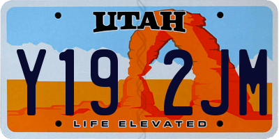 UT license plate Y192JM