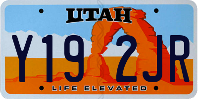 UT license plate Y192JR