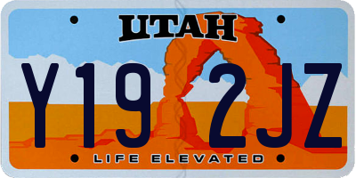 UT license plate Y192JZ