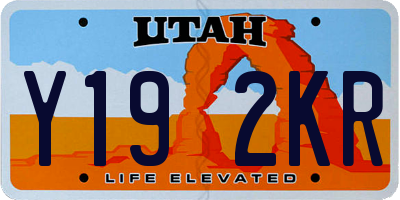 UT license plate Y192KR