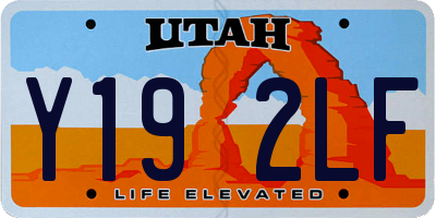 UT license plate Y192LF
