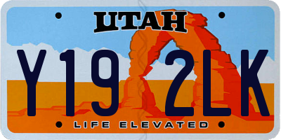 UT license plate Y192LK