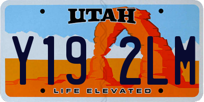 UT license plate Y192LM