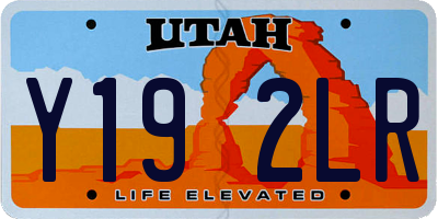UT license plate Y192LR