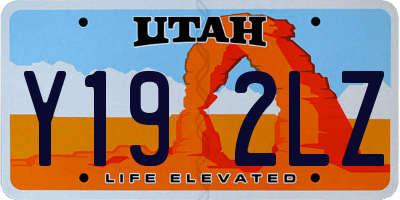UT license plate Y192LZ