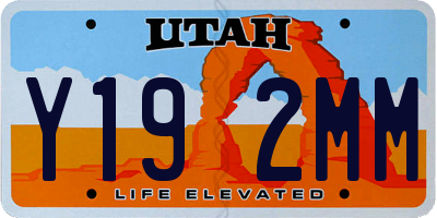 UT license plate Y192MM