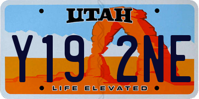 UT license plate Y192NE