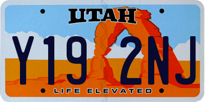 UT license plate Y192NJ