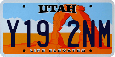 UT license plate Y192NM