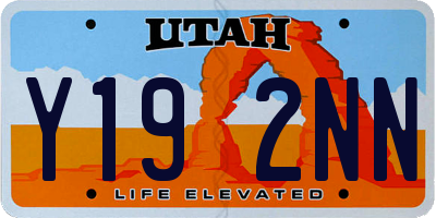 UT license plate Y192NN
