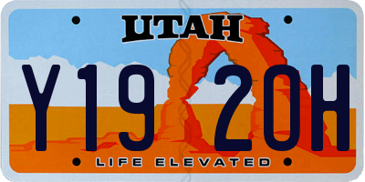 UT license plate Y192OH