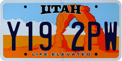 UT license plate Y192PW