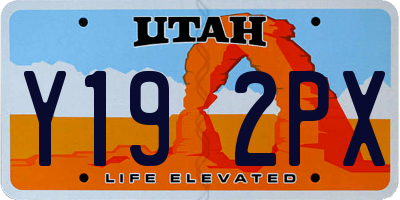 UT license plate Y192PX