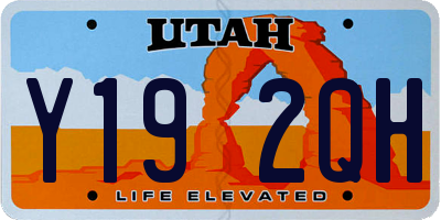 UT license plate Y192QH