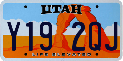 UT license plate Y192QJ