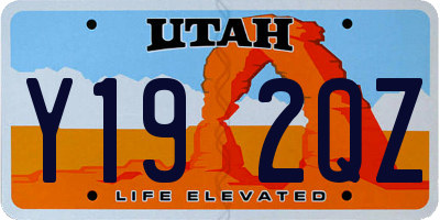 UT license plate Y192QZ