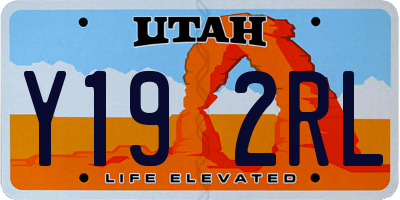 UT license plate Y192RL