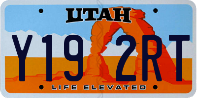 UT license plate Y192RT