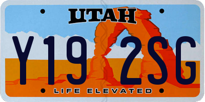 UT license plate Y192SG