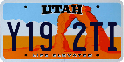 UT license plate Y192TI