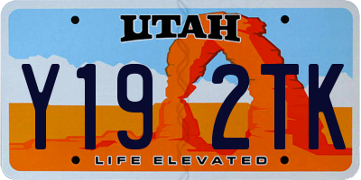 UT license plate Y192TK