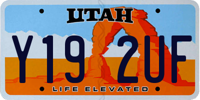UT license plate Y192UF