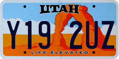 UT license plate Y192UZ