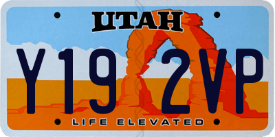 UT license plate Y192VP
