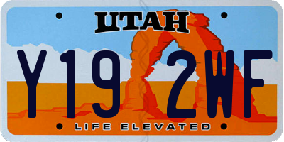 UT license plate Y192WF