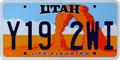 UT license plate Y192WI