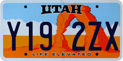 UT license plate Y192ZX