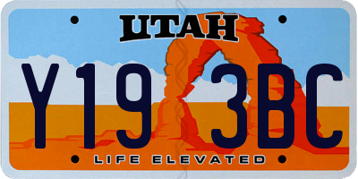 UT license plate Y193BC