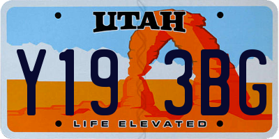 UT license plate Y193BG