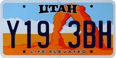 UT license plate Y193BH