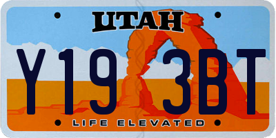 UT license plate Y193BT